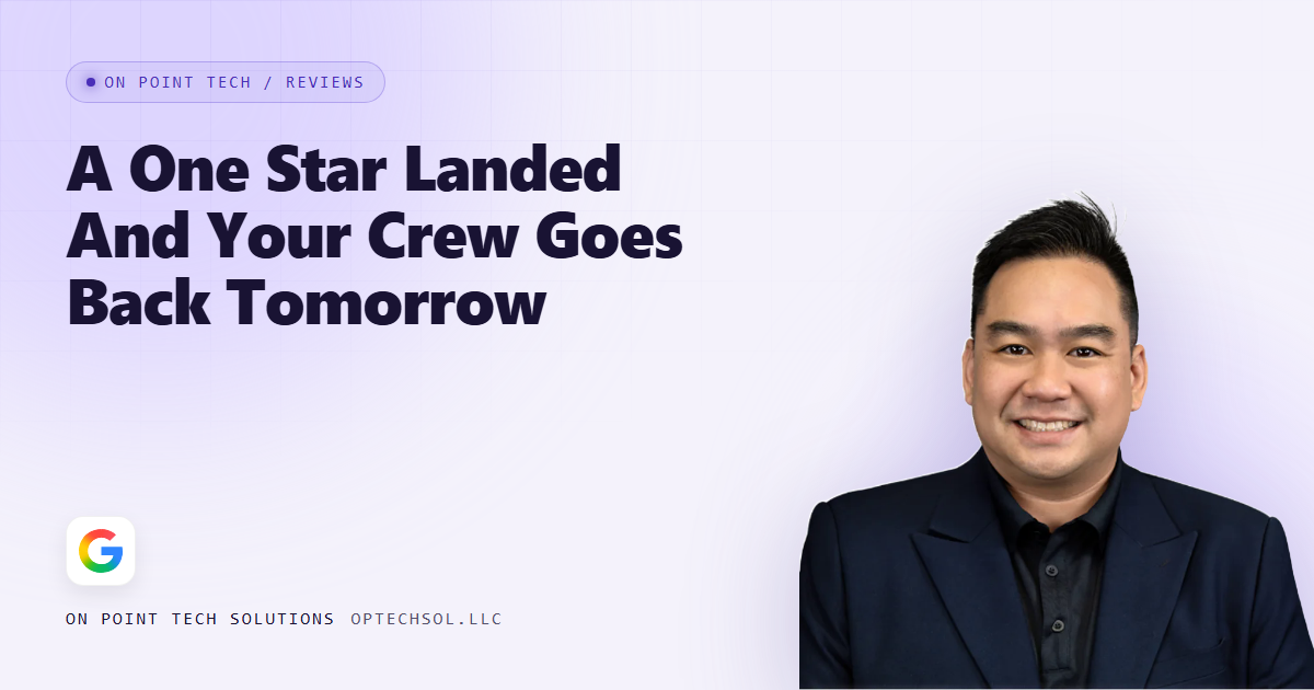 The One Star Landed And Your Crew Goes Back In There Tomorrow