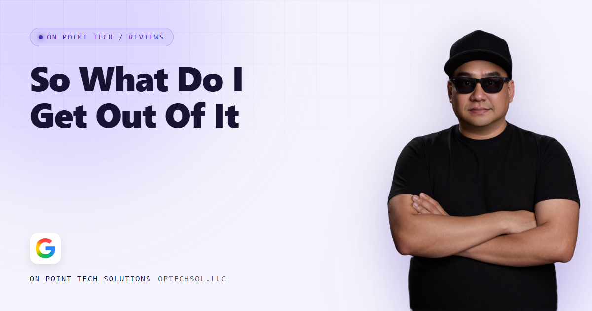 On Point Tech Review Cards article header with the headline You Asked For A Review And They Said What Is In It For Me, about customers who ask for something in return for a review