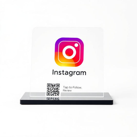 NFC + QR Codes Instagram Follow Stand