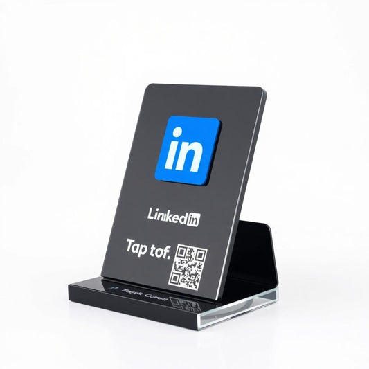 NFC + QR Codes LinkedIn Follow Stand