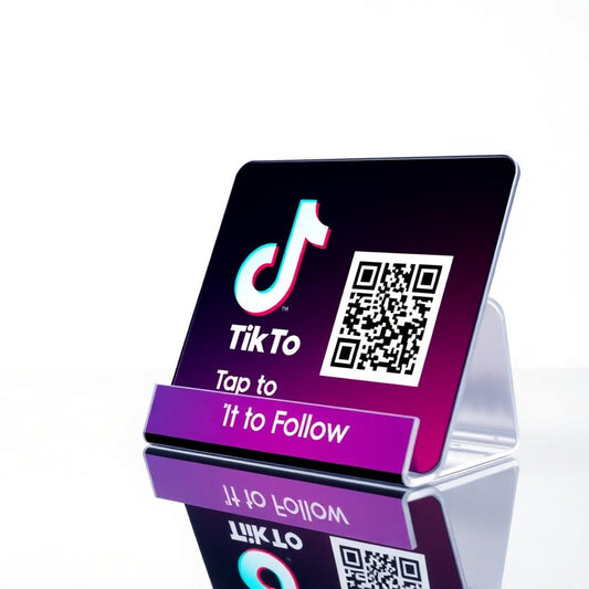 NFC + QR Codes TikTok Follow Stand