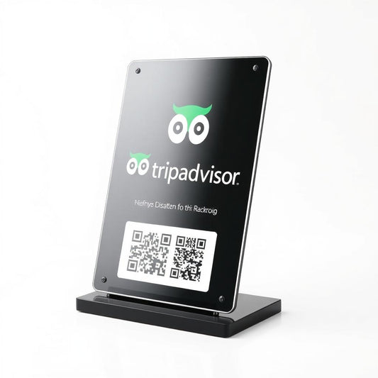NFC + QR Codes TripAdvisor Review Stand